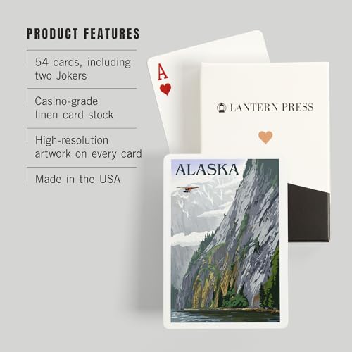 Lantern Press Naipes de Poker Alaska Misty Fjords 52 cartas miniatura 3