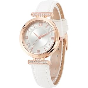 Damen Uhren Leder Quarzuhr wasserdichte Mode Armbanduhr für Frauen Damen Mädchen Daily Life Travel Date Uhr