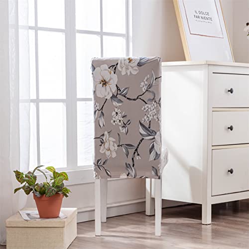 HZDHCLH Chair Covers Slipcovers 4/6 PCs Stretch Removable Washable Short Dining Chair Protector Cover Seat for Hotel,Dining Room,Ceremony (Blooming,6PCS) - Image 4