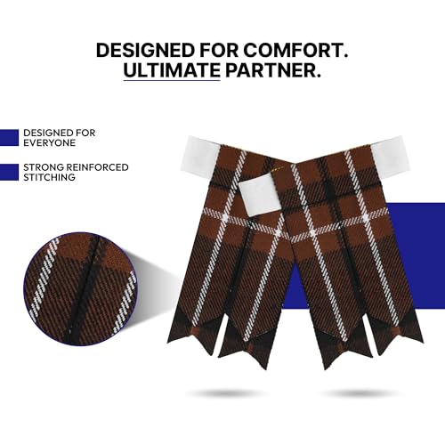 Image of Scottish Tartan Kilt Flashes with Elastic Adjusters