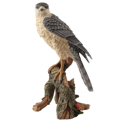 Figurita de Escultura de Animal Halcón de Poliresina Pintada a Mano miniatura 1