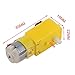 Stemedu 4PCS DC TT Motor Gearbox Motor - 3-6V Dual Shaft Geared Electric Motors for Ar-duino Smart Car Chassis - 200RPM Ratio 1:48 DIY Robot Toys (4)