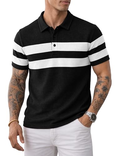 Image of Noble Monk Men's Regular Fit Polo Neck T-Shirt | Half Sleeve