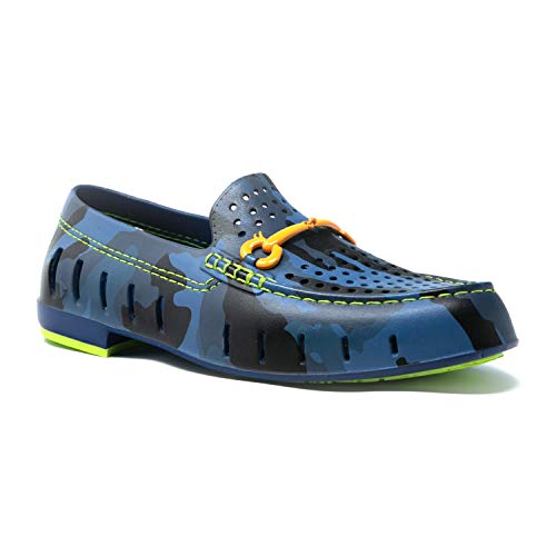 Floafers Chairman Bit Water Shoes, Blue Camo/Lime Green, 10