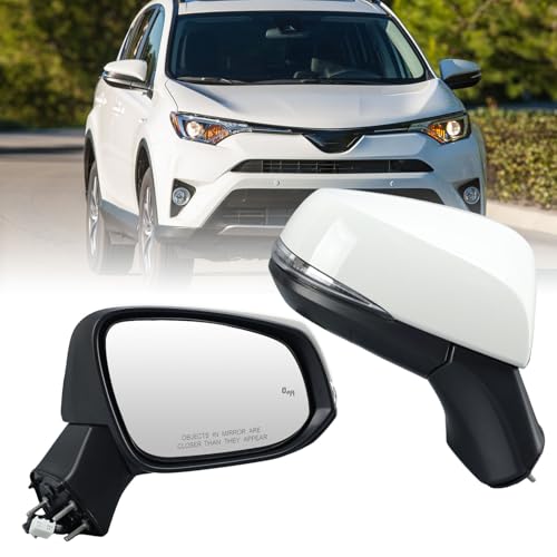 Right Passenger Side Mirror Compatible with Toyota RAV4 2019 2020 2021 2022 2023 2024 Door Mirrors Power Manual Folding Non-Heated 3 Pins product thumbnail 12