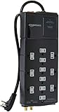AmazonBasics 12-Outlet Surge Protector, 4,350 Joule, 8-foot Cord