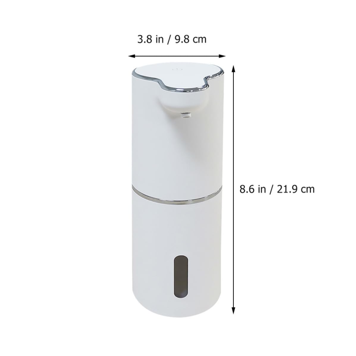 TEHAUX Dispenser Automatico Sapone Liquido Bianco Abs Sensore Infrarosso | Regolazione a Tre Livelli, Ricarica Usb, Controllo Touch, per Bagno Cucina Hotel Ristorante