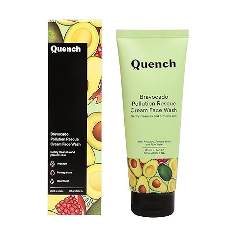 Miniatura 2 de Bravocado Crema de rescate de contaminación con vitamina E y aguacate, lavado facial coreano para piel seca y sensible, limpia profundamente y