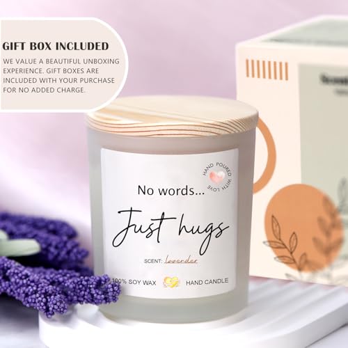 Thinking of You Gifts For Women, No Words Just Hugs Candles Bereavement Gifts Sympathy Gift Card Sorry For Your Loss Forget Me Not Seeds Dog Condolence Memorial Grief Leaving Get Well Soon Best Friend