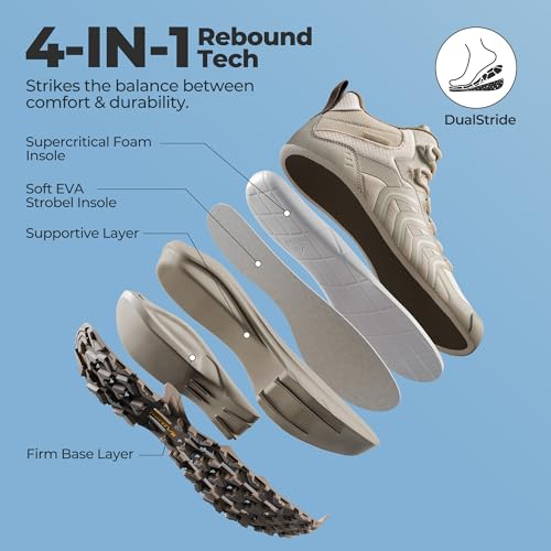 Image of NORTIV 8 Women's Hiking Boots Waterproof Lightweight Outdoor Trekking Non Slip Comfortable Camping Ankle Breathable Everyday Boot Armadillo FieldLite