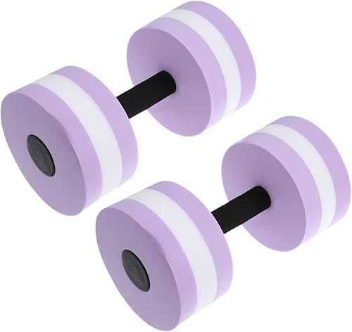 DOITOOL Juego de 2 mancuernas de ejercicio acuático para aeróbicos acuáticos, mancuernas de espuma ligera, resistencia a la piscina, equipo de