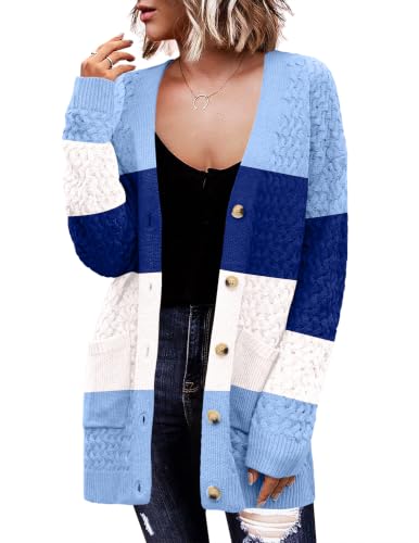 Image of Zeagoo Cardigan Sweaters for Women Long Sleeve Fall Clothes Button Down Top