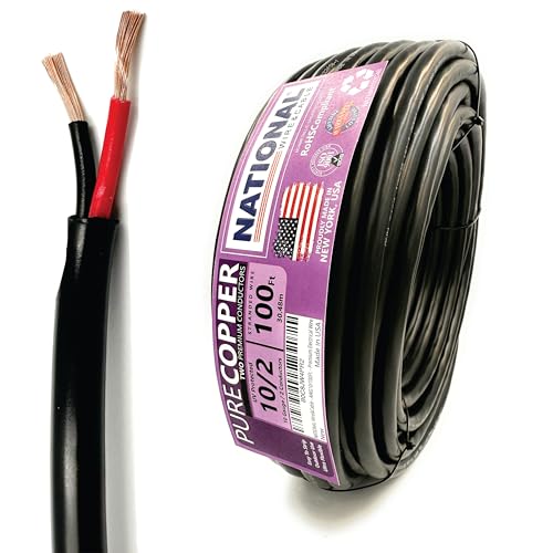 NATIONAL 10 AWG 2-Conductor Copper Wire, 100 ft, Stranded