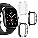 Produktbild LvBu Schutzhülle Kompatibel mit Amazfit GTS 2, Flexibles TPU Vollschutz mit Displayschutzfolie Kratzfest Displayschutz Schutz Hülle Für Amazfit GTS 2 (Transparent+schwarz+grau)