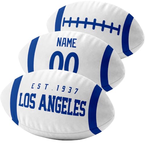 Image of ANTKING Los Angeles R Throw Pillow Custom Name Number for Men Boy Gifts | Personalized Gift for Youth for Birthday Christmas