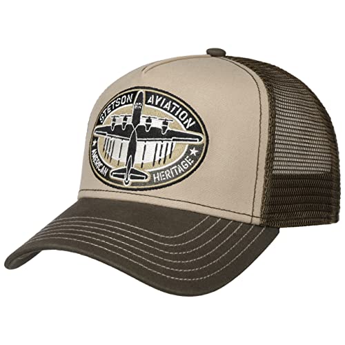 Stetson Aviation Trucker Cap Men Beige One Size #TOP21