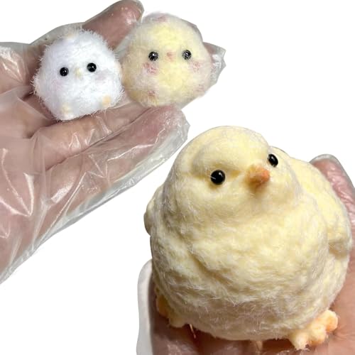 スクイーズチキン かわいいひよこ 手作り 3個ふわふわ スクイーズおもちゃ そわそわおもちゃ 絞る楽しいおもちゃ ソフトひよこ 動物 子供 大人 チキンスクイーズ おもちゃ