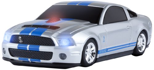 Road Mice Ford Shelby HP Wireless Mouse, Silver/Blue Stripes (HP-11FDSHSXB)