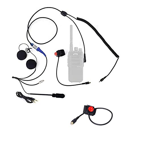 Rugged Motorcycle Two Way Handheld Radio Harness Communication Kit