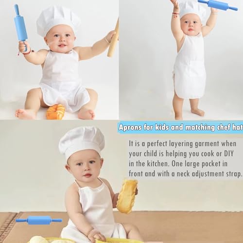 3 PCS Baby Photography Props, Baby Chef Outfit and Mini Silicone Rolling Pin, Newborn Photo Props for 6-24 Month by Generic - Image 6