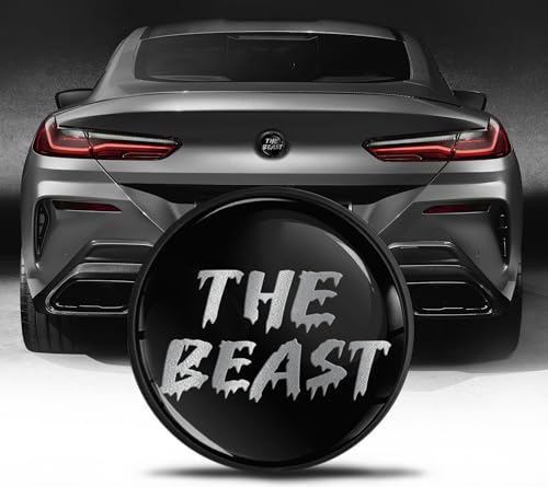 Image of Biomar Labs Rear Trunk Tuning Badge 74mm Compatible with BMW Emblem Bonnet Boot 51148219237 Black Silver EZ 26