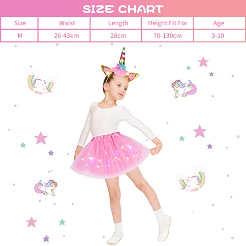 Hereneer Tutu Unicorno Bambina, 5 Pezzi Set