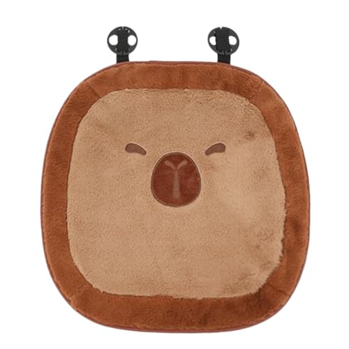 Parlayildiz 運転席クッション - カピバラのプラッシュ素材のフロントシートカバー,シートマット - 長距離運転、ロードトリップ、学習、リラックスタイム向け