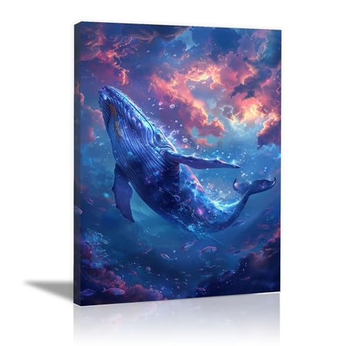 Tableau deco ocean whale pour une chambre apaisante
