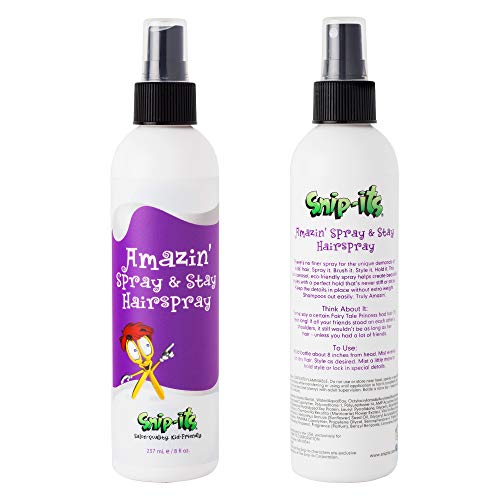 Snip-its Amazin' Spray & Stay Kids Hair Spray 8oz | Medium Hold Kids Hair Styling Product –...