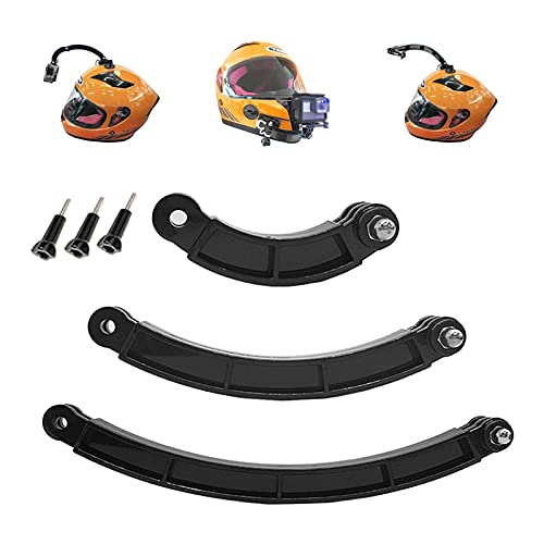Schwenkarm Gelenk Halterung 3 Stück Gebogene Verlängerungsarm Helm Erweiterung DREI In Eins Halterung Verlängerungshalterung Helm Verlängerung Cam Schwenkarm Mit 3 Daumenschrauben Für Actionkameras Cover