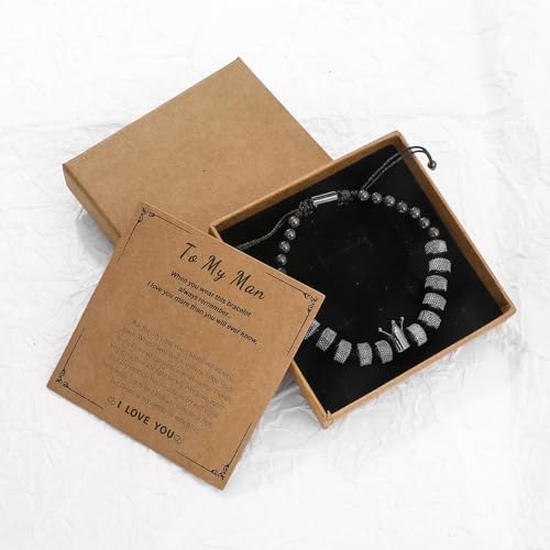 Pulsera ajustable de acero para hombre con corona miniatura 3