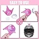 DIFLAX 2 Stück Motorradhelm Dekoration Krone Motocrosshelme Dekoration Mini Krone Motorrad Helm Dekoration Silikon Saugnapf für Motocross, Helm-Dekoration, Kopfbedeckung Zubehör (Gelb und Rosa)