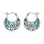 Lotus Abalone Hoop Earrings