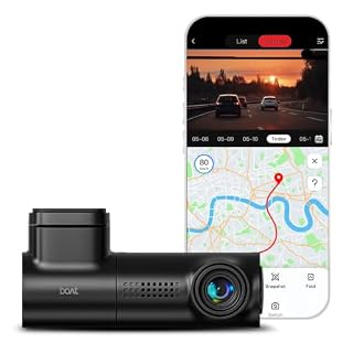 Boat 2026 Edition Hive Dashcam E1, 1296P Full HD Recording, G-Sensor Emergency Recording, Loop Recording, Low Light Vision, Wide Angle FOV, Built-in Wi-Fi, Mic, Speaker, App Support (Space Black)