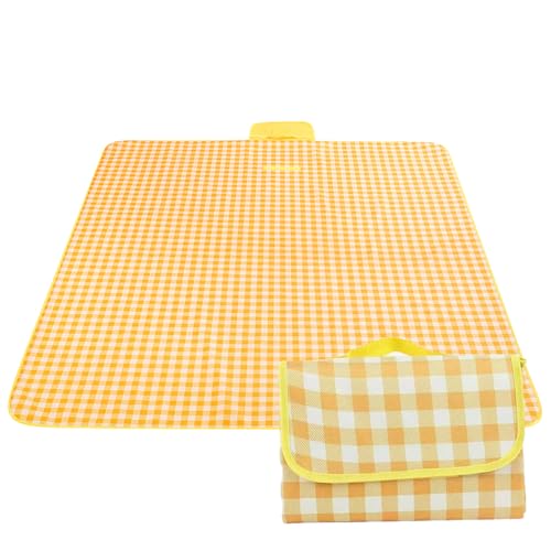 Homeily Picknickdecke, 150 x 200 cm Extra große Outdoor-Picknick-Decken für 4-6 Erwachsene Wasserdicht Faltbare Picknick-Matte für Reisen Camping Wandern Festival Park Lawn.
