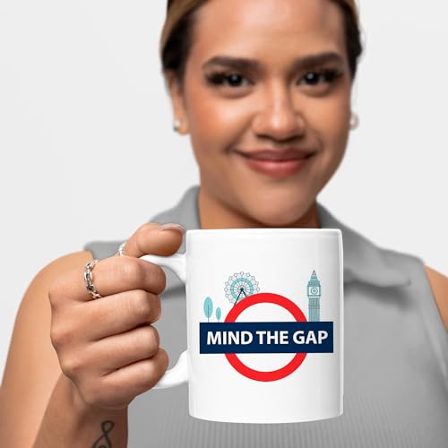 Mind-the-Gap-Mug-Women-Men-Ceramic-Mugs-Tea-Coffee-Cup-with-Handle-Cute-White-11-oz-Funny-Novelty-Nice-Graphic-Design-Print-for-Kitchen-ID44994 Mind the Gap Mug Women Men Ceramic Mugs Tea Coffee Cup with Handle Cute White 11 oz Funny Novelty Nice Graphic Design Print for Kitchen ID44994