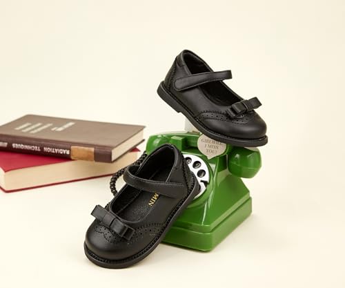 Image of PHIRAMIN Toddler Girl Mary Jane Student Oxford Shoes-Little Girl School Uniform Shoes for Wedding Party