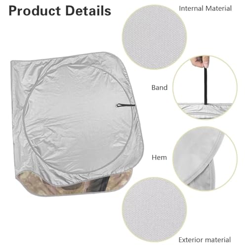 Image of Windshield Sunshade Sun Shade Blocks UV Rays Shade Cat Animal Driving Heat Shield Universal Fit Most Cars Women Men Sun Heat UV Rays Visor Protector 66.53 in *34.44 in