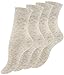 Produktbild VCA 8 Paar Damen Socken Natur, Leinen Socken mit Baumwolle in beige meliert
