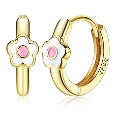 18K Gold Plated Earrings - Pink Stamen