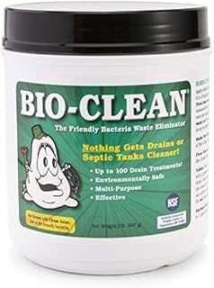 Bio-Clean Drain Septic 2# Can Cleans Drains- Septic Tanks - Grease Traps All Natural and 100% Guaranteed No Caustic Chemicals! Removes fats Oil and Grease, Completely Cleans Your System.