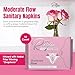 Reign Moderate Flow with Wings Sanitary Napkins for Women, Super Absorbent Pads (10 Count, 1pack)