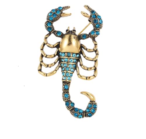 Broche de escorpión, pin de cumpleaños de noviembre de Escorpión para mujer en una bolsa de regalo, talla única, Metal, Cristal
