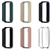 FitTurn Compatible with Oppo Band 2 Screen Protector Case Cover Replacement PC + Tempered Film Full Shockproof Case Guard Thin Bumper Shell (SixColors)