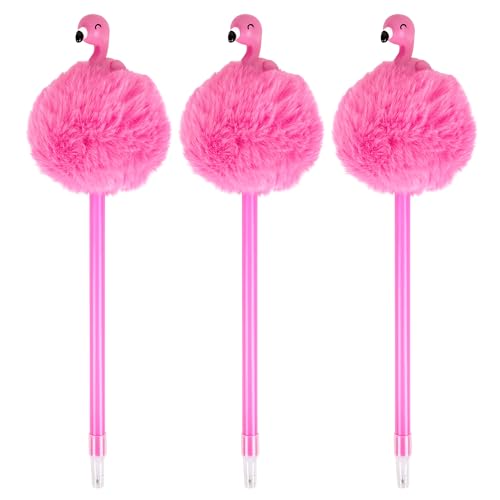 Stylos à bille flamant rose finis les outils d'écriture ternes au bureau