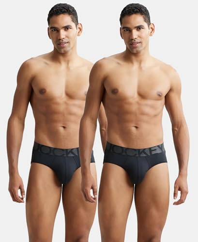 Image of Jockey IC27 Men Tactel Microfiber Elastane Stretch Solid Brief (Pack of 2)