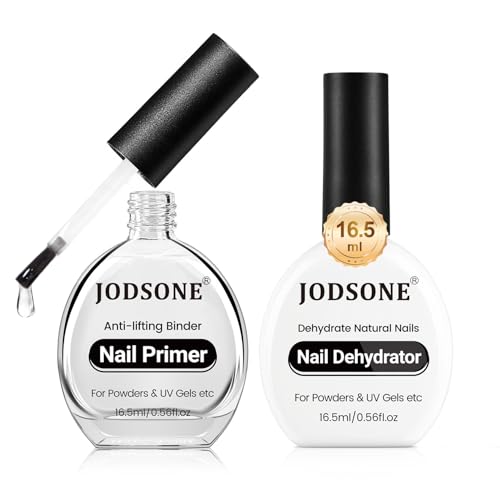JODSONE 2Pcs 16.5ml Nail Dehydrate And Nail Primer For U V Gels Superior Bonding Professional Salons...