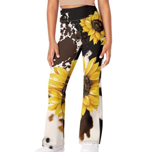 Dolyues Flared Leggings for Girls Kids Bootcut Pants Elastic Flared Yoga Pants for 5-14 Years4