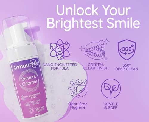 Image of Denture Cleanser Foam | Nano Engineered for Stain-Free Clarity & Deep Clean | Antibacterial Formula for Dentures cleaning | Oral Foam for denture Cleaner. (50 ML)