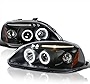 Spec-D Tuning Projector Headlights Black Compatible with 1996-1998 Honda Civic Left + Right Pair Headlamps Assembly